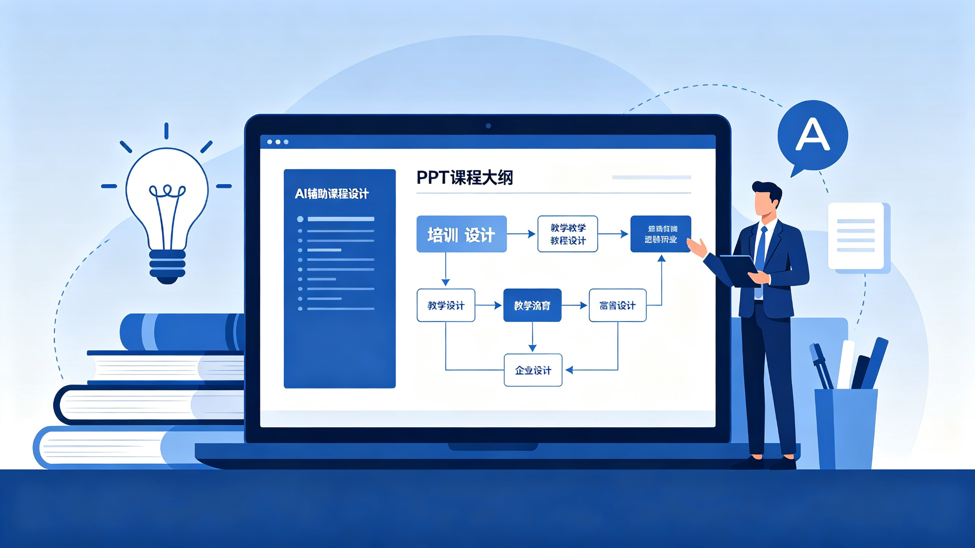 知课 AI辅助课程设计系统示意图